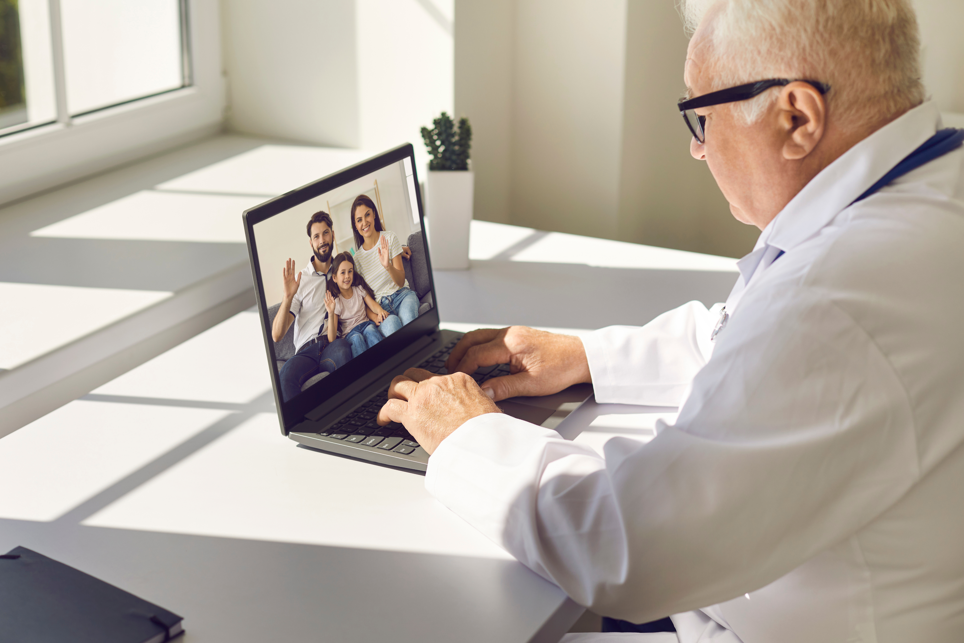 Photo of ambulances traveling to aid a person, with a juxaposition of first aid responders helping someone
